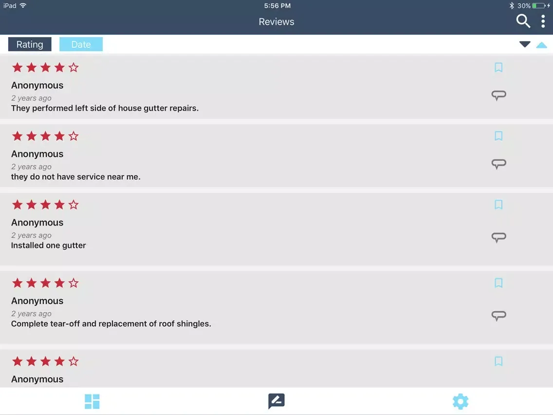 Reputation Beacon iPad  Ekran Görüntüleri