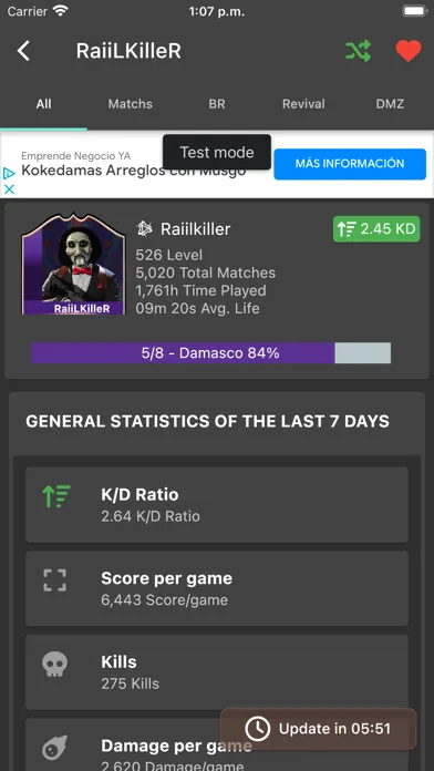 Warzone Stats スクリーンショット