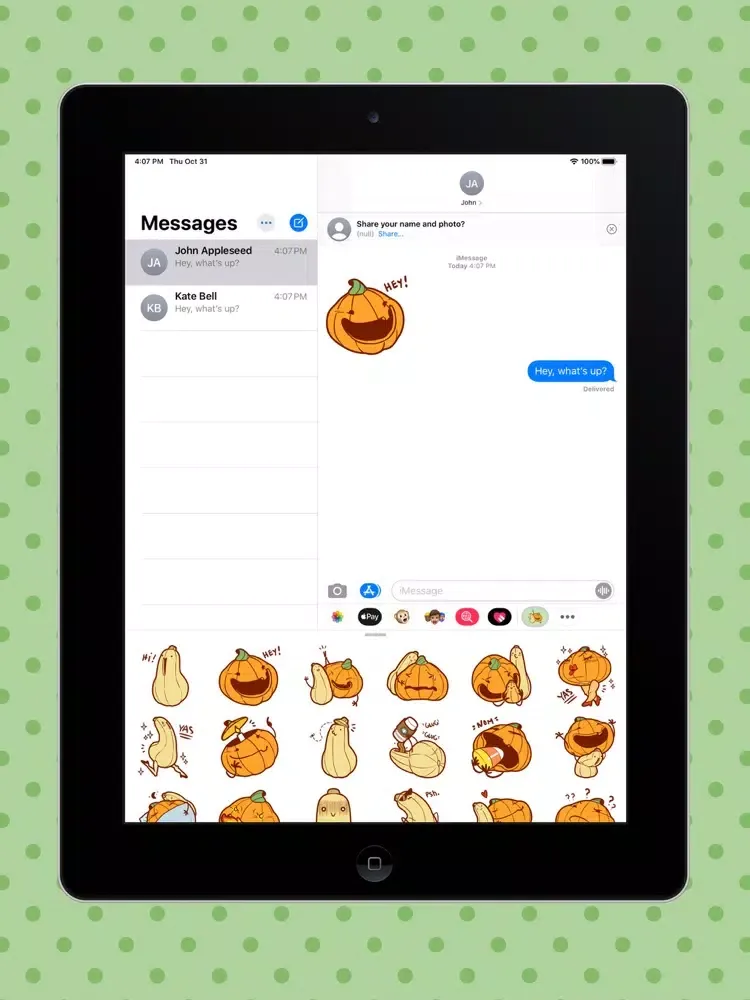 Jack & Butternut Stickers iPad  Screenshots