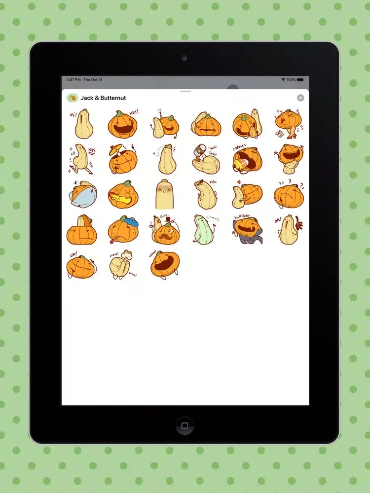 Jack & Butternut Stickers iPad  Screenshots