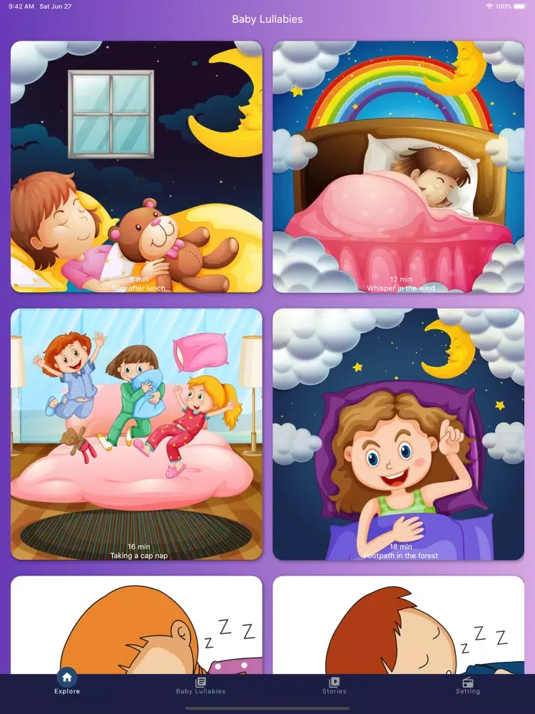 Baby Lullabies Bedtime Musics iPad  Screenshots