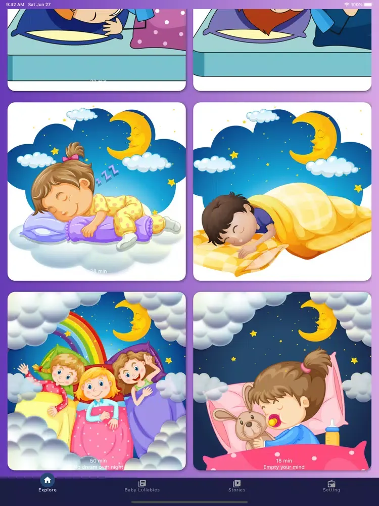 Baby Lullabies Bedtime Musics iPad  Screenshots