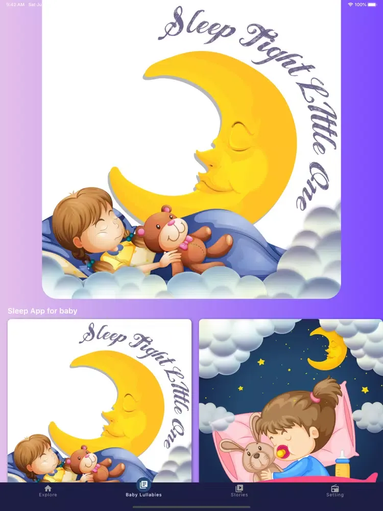 Baby Lullabies Bedtime Musics iPad  Screenshots
