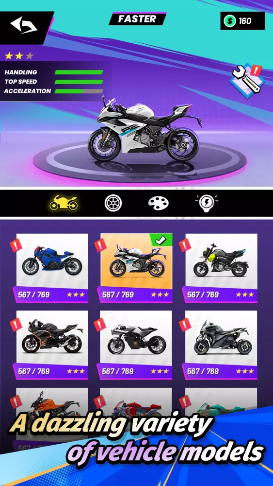 ภาพหน้าจอของ Moto Race Master