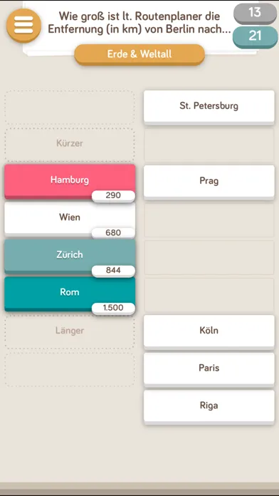 Zrzuty ekranu 9inline Quiz Spiele: Spiel Quizduell Nine in Line