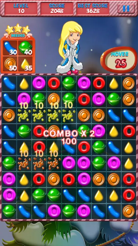 Capturas de tela do Happy Christmas Candy Crusher