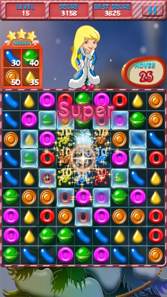 Capturas de tela do Happy Christmas Candy Crusher