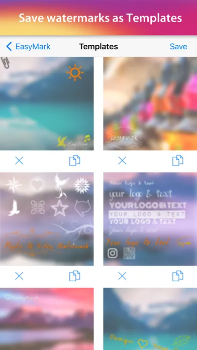 Captures d'écran de EasyMark + watermark
