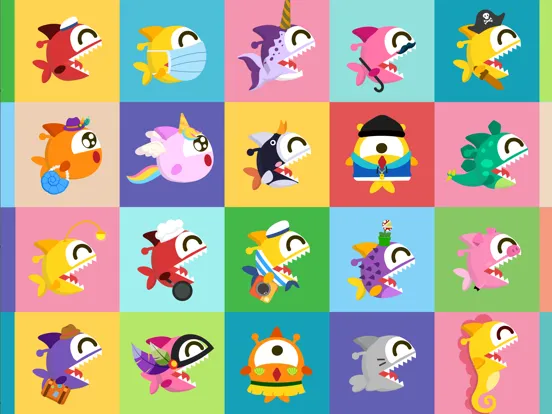 CandyBots Baby Shark Adventure iPad  سکرین شاٹس