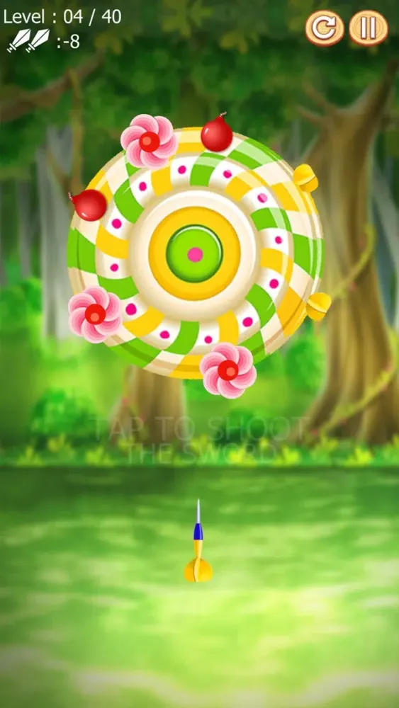 ภาพหน้าจอของ Dart Hit Candy