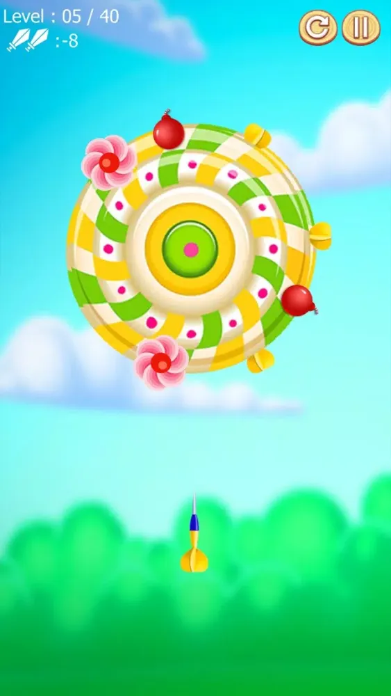 ภาพหน้าจอของ Dart Hit Candy
