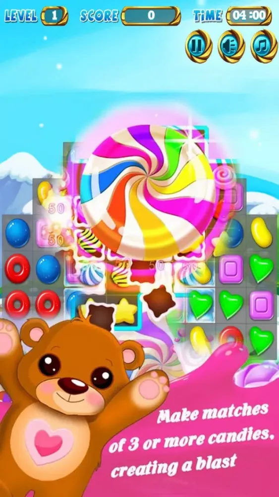 Candy Scrubby Star - Match-3 Version Screenshots