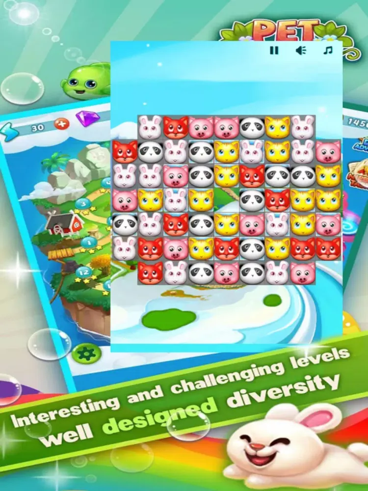 Tangkapan skrin Pet Star Match 3 Puzzle iPad 