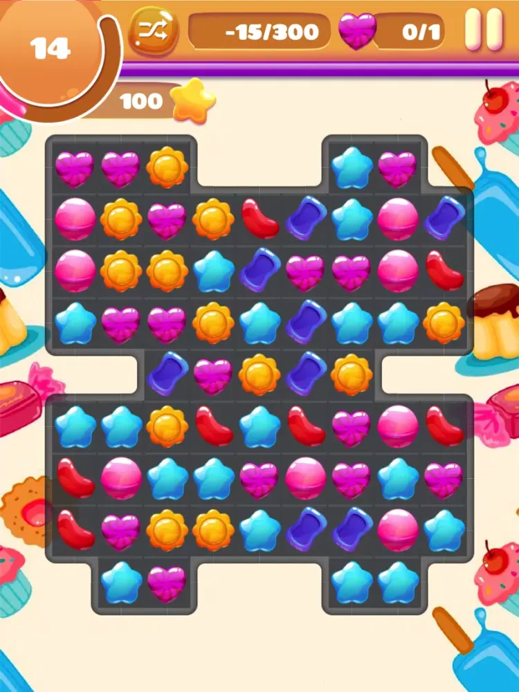 Candy Jam Match 4 iPad  Screenshots