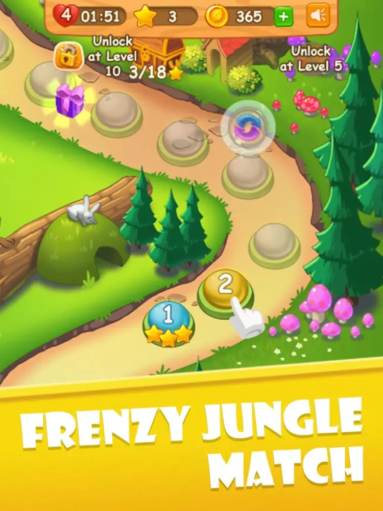 ภาพหน้าจอของ Frenzy Jungle Match - Match 3 iPad 