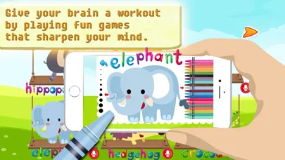 Capturas de pantalla de Animal Vocab & Paint Game - Sketchbook for kids