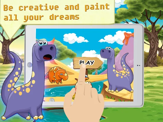 Dinosaur Coloring HD - The discovery dinosaurs iPad  Screenshots
