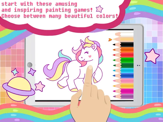 Captures d'écran de Magic Pegasus Coloring Book -  Create a character iPad 