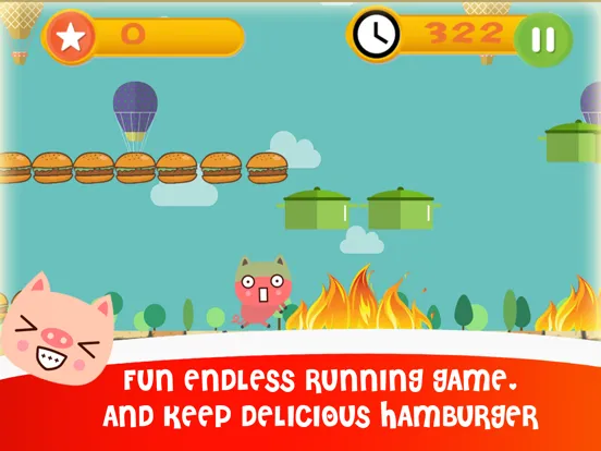 Pig Run Away - The parkour pig rush on road trip iPad  Screenshots