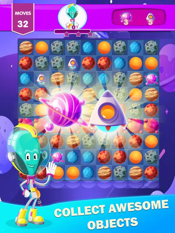 Alien Planet Match 3 Puzzle iPad  スクリーンショット