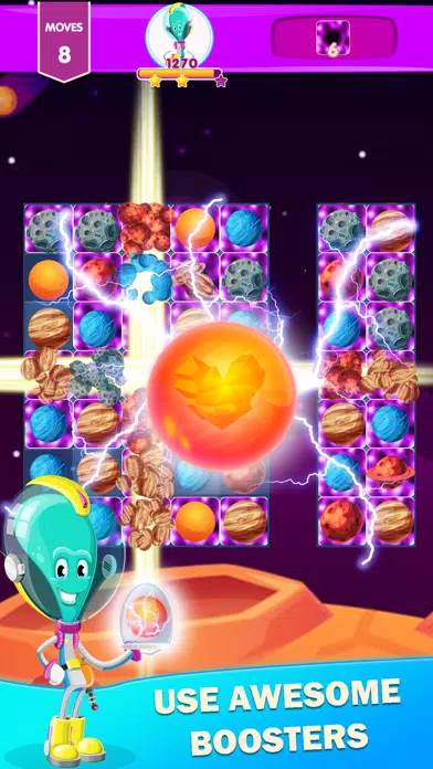 Alien Planet Match 3 Puzzle スクリーンショット