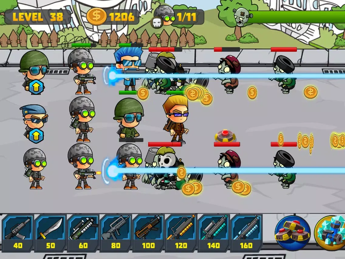 ภาพหน้าจอของ Zombie Defense vs Snipers - Zombies Games Frontier iPad 