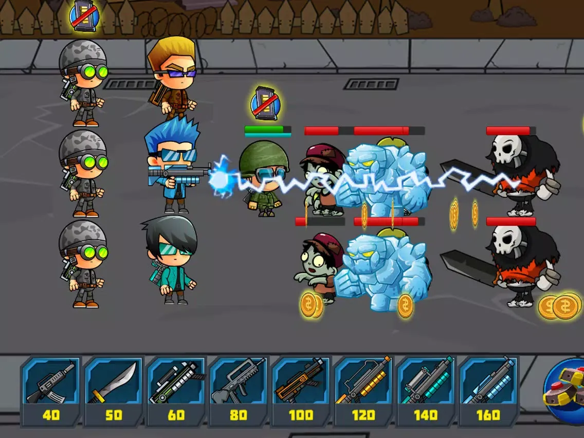 ภาพหน้าจอของ Zombie Defense vs Snipers - Zombies Games Frontier iPad 