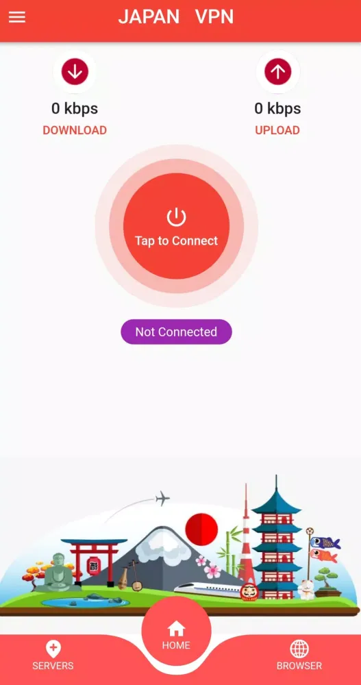 Zrzuty ekranu Japan VPN