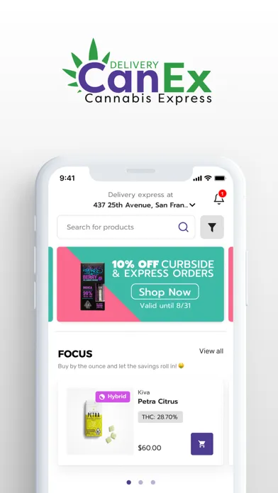 Capturas de pantalla de CanEx: Cannabis Delivery