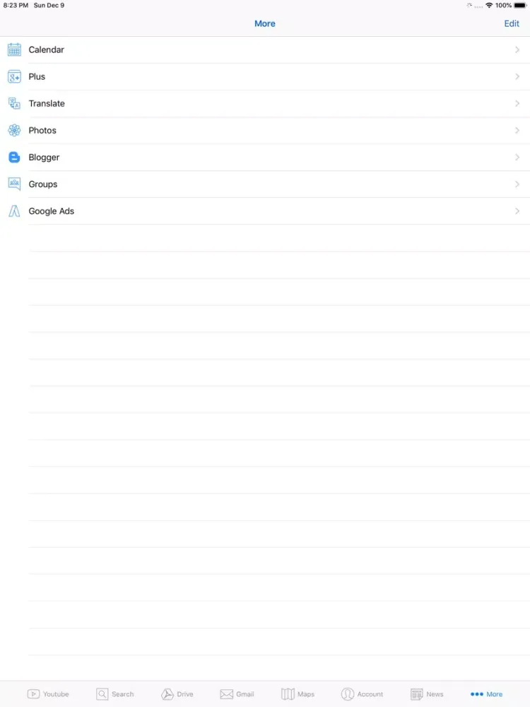 Zrzuty ekranu Lite for Google Apps iPad 