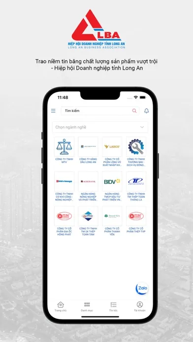 LBA - Hiệp hội DN Long An应用截图