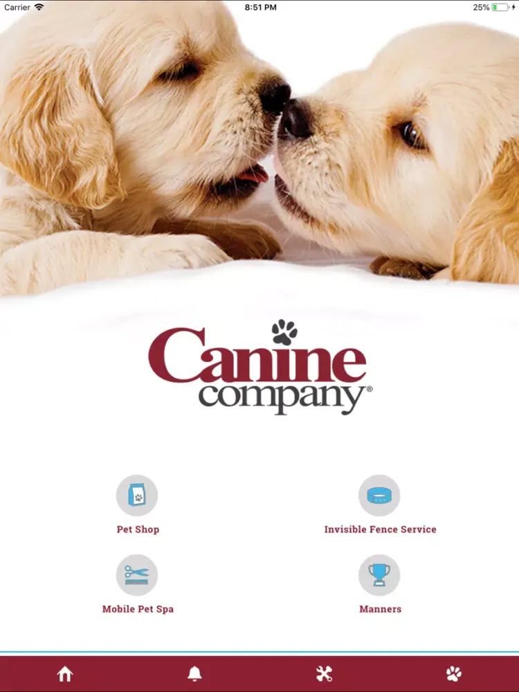 Capturas de tela do Canine Company iPad 