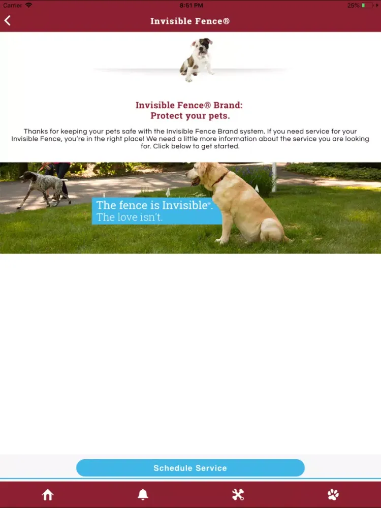 Capturas de tela do Canine Company iPad 