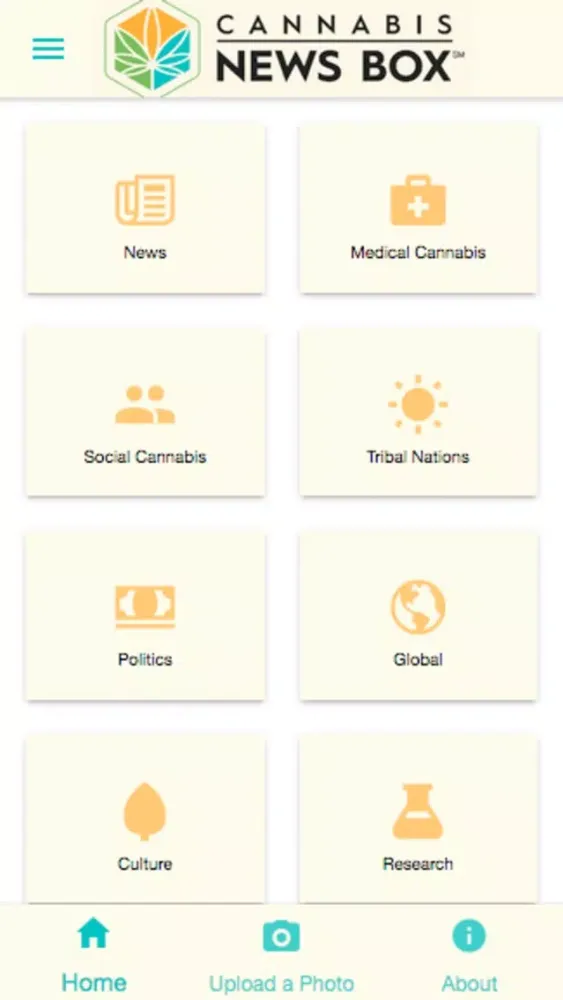 Capturas de tela do Cannabis News Box