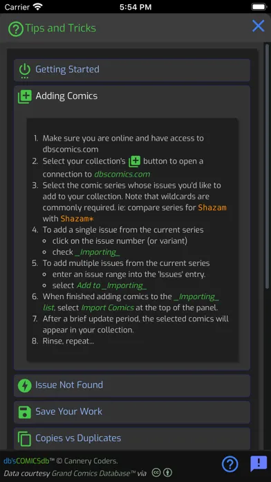 db'sCOMICSdb Screenshots