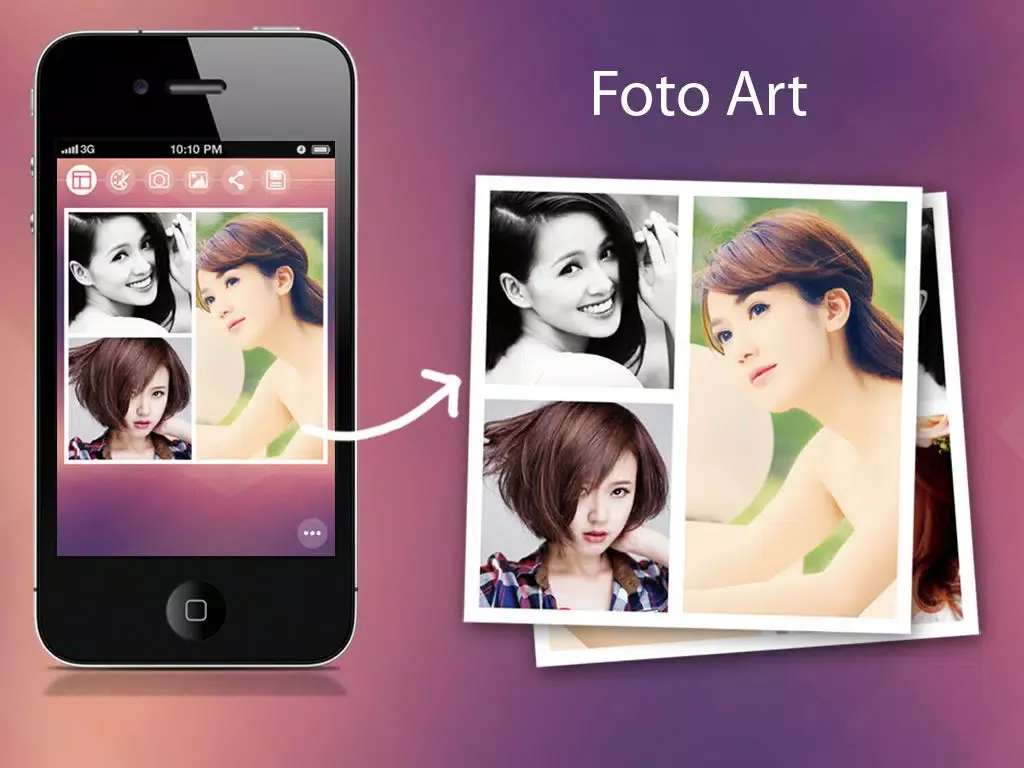 Foto Art HD - Awesome Photo Collages iPad 應用截圖