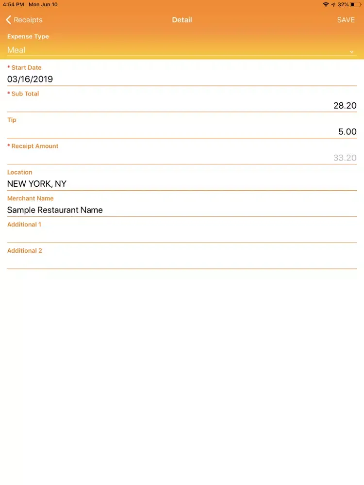 Mobile T&E Workgroup Edition iPad  Screenshots