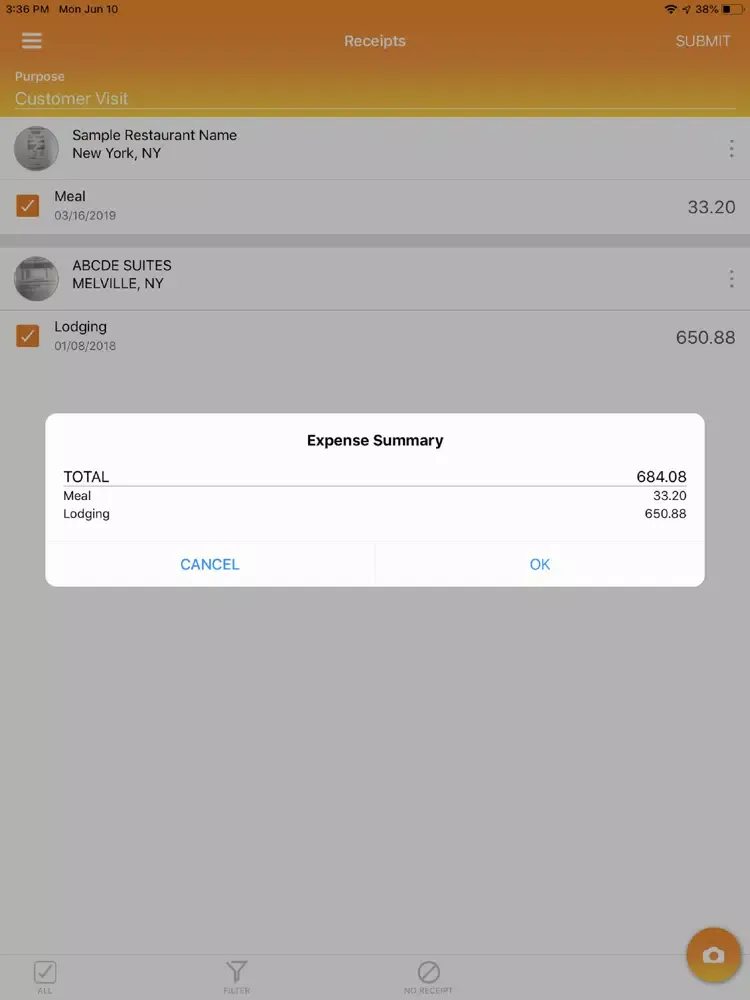 Mobile T&E Workgroup Edition iPad  Screenshots
