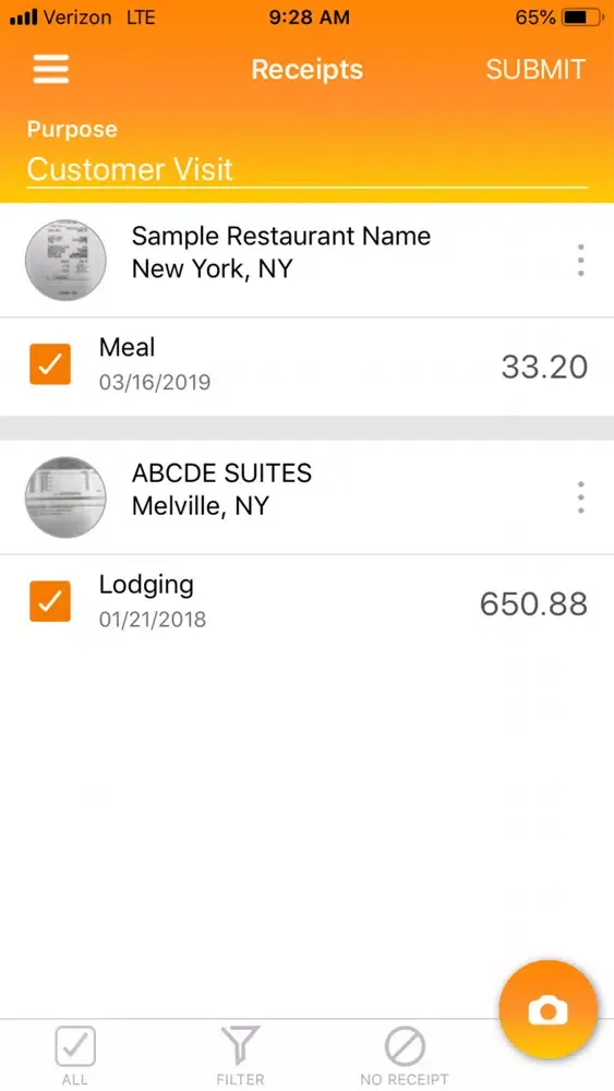 Mobile T&E Workgroup Edition Screenshots