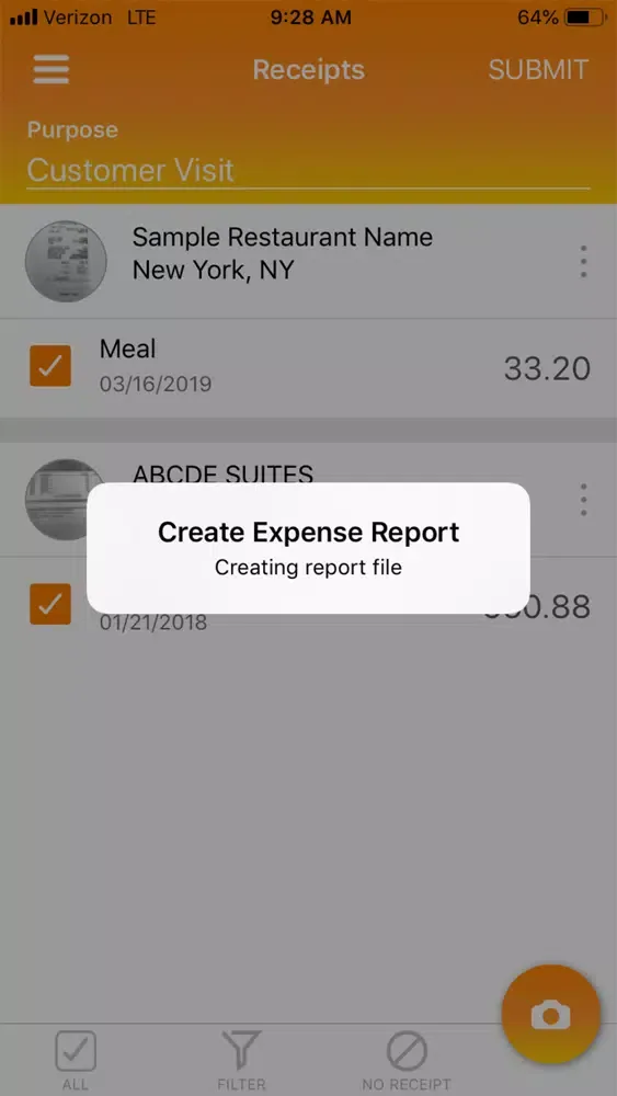 Mobile T&E Workgroup Edition Screenshots