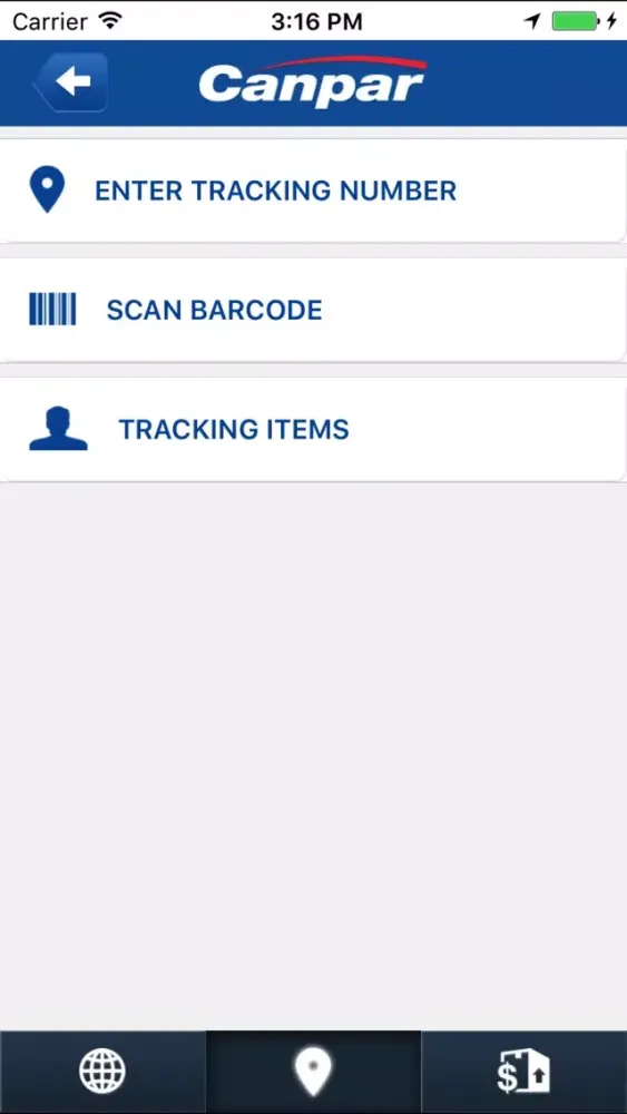 Ảnh chụp màn hình của CANPAR MOBILE