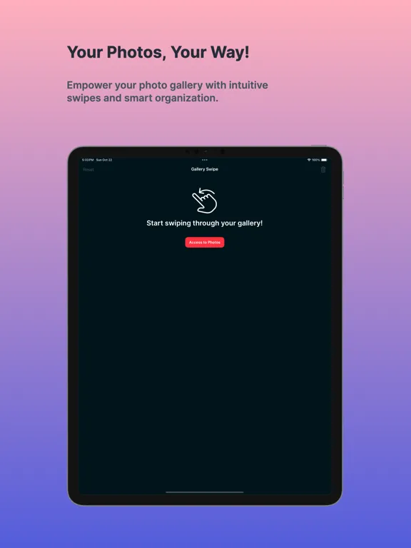 Скриншоты Swipe, Clean your gallery iPad 