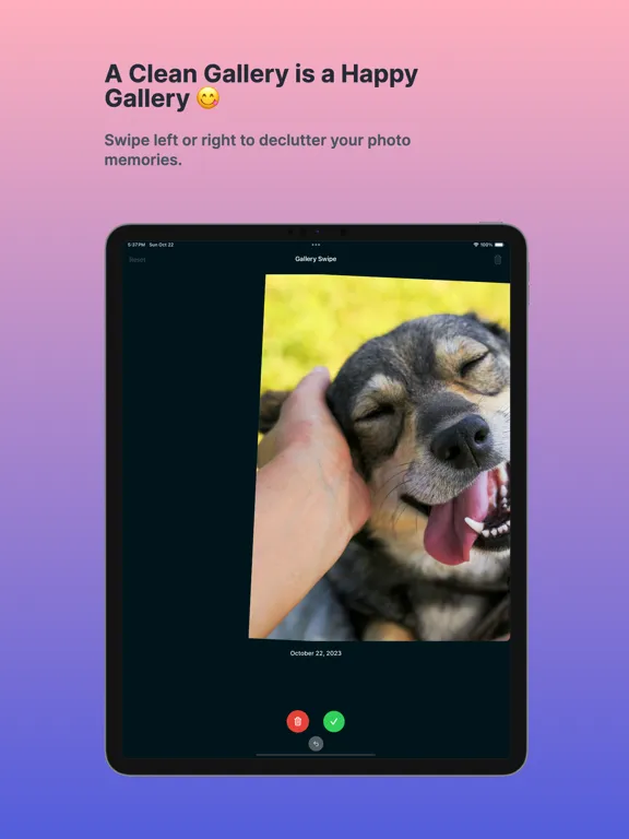 Скриншоты Swipe, Clean your gallery iPad 