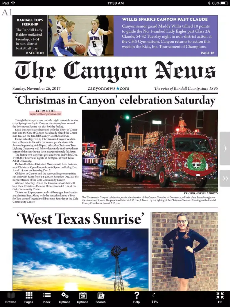 Canyon News eEdition iPad  스크린샷