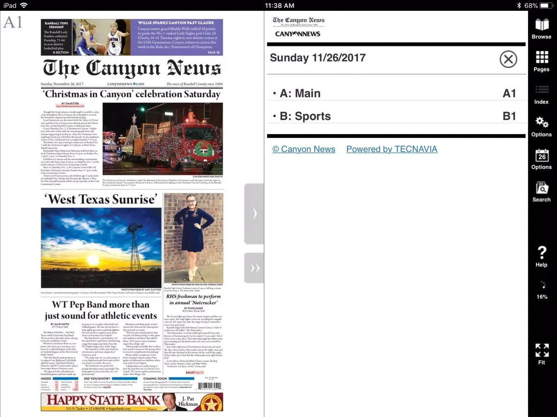 Canyon News eEdition iPad  스크린샷
