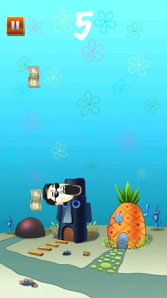 Tangkapan skrin Flappy Fall - The Psy and Friends Edition