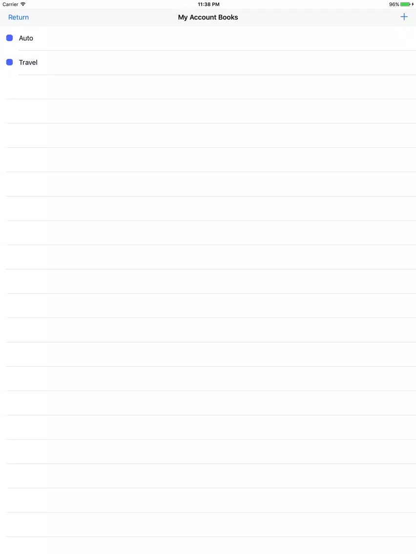 ภาพหน้าจอของ Flash Accounts iPad 