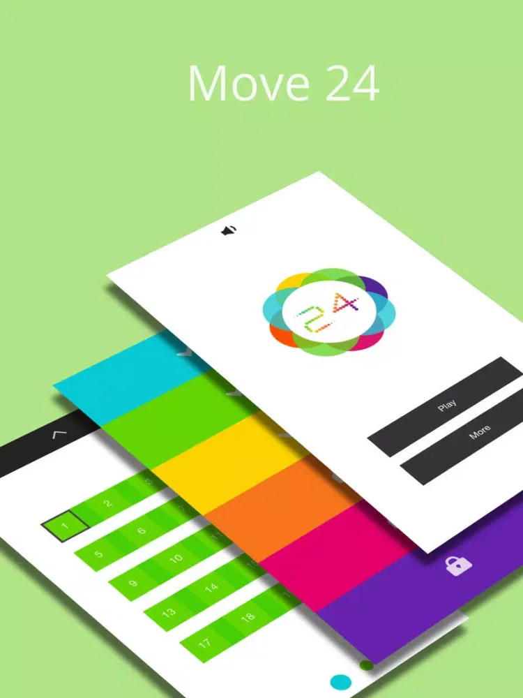 Tangkapan layar Move 24:a brand new 24 point game iPad 
