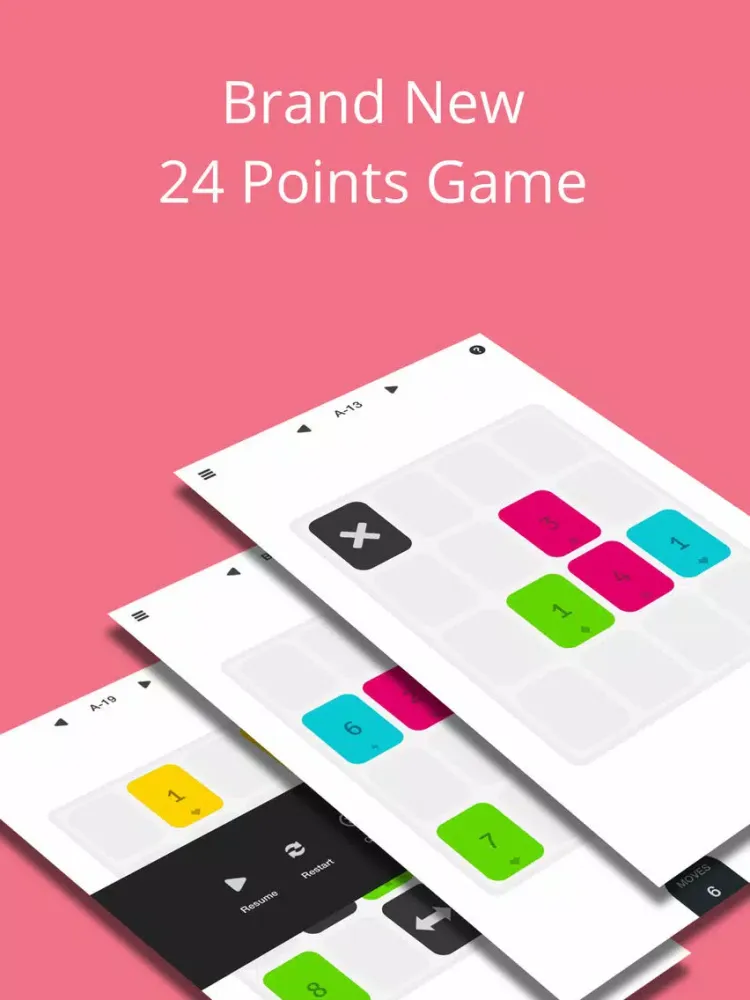 Tangkapan layar Move 24:a brand new 24 point game iPad 