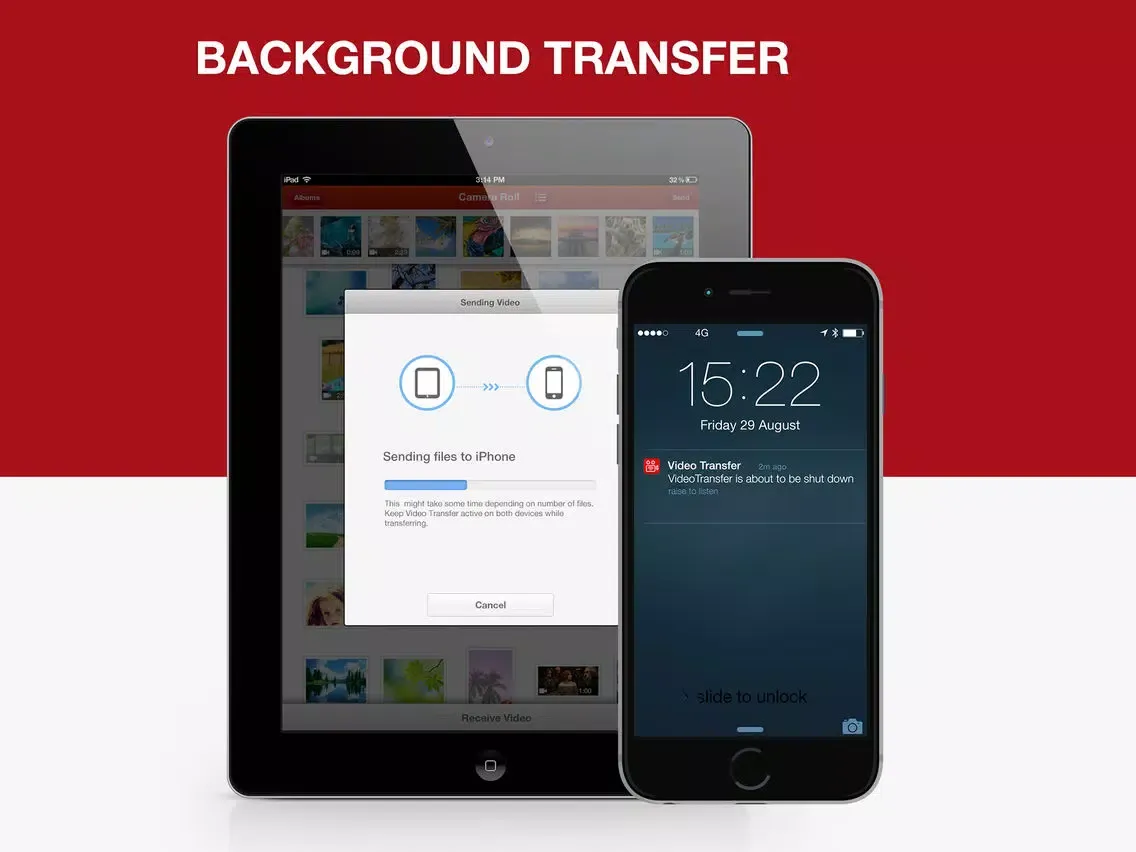 Video Transfer - photo and video transfer app over wifi iPad Screenshots